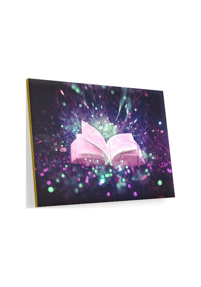 Cakasepetim Sihirli Kitap Ve Işıklar Ahşap Mdf Tablo