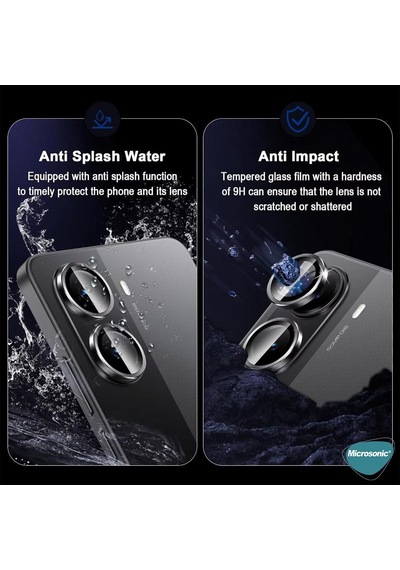 Xiaomi Poco X7 Pro Tekli Kamera Lens Koruma Camı Siyah Poco X7 Pro İle Uyumlu Ekran Koruyucu - Siyah