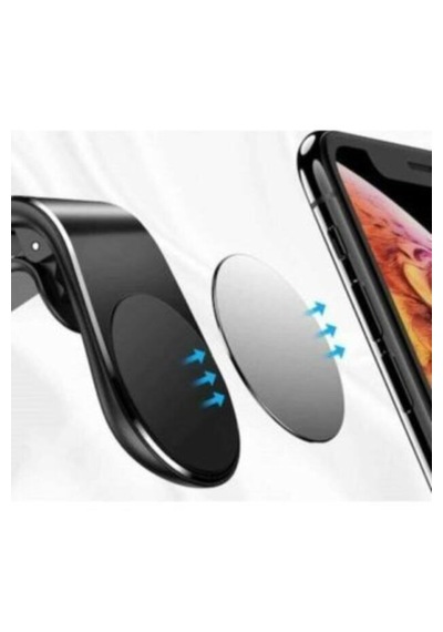 Manyetik Güçlü Mıknatıslı Izgara Tipi Mandallı Araç Içi Telefon Tutucu SİYAH,GRİ
