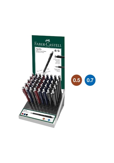 Faber-castell Versatil Kalem Apollo 0.5-0.7 Mm Klasik Renkler 40 Lı Stand 23 25 43