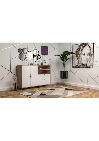Derya Cordobo - Beyaz Konsol Mdf Siyah Derya Cordobo - Beyaz Konsol Mdf Siyah