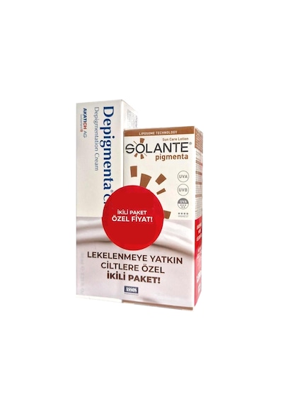 Assos Depigmenta Leke Karşıtı Bakım Kremi 40 Ml + Solante Pigmenta Güneş Koruyucu Spf50+ 50 Ml Set