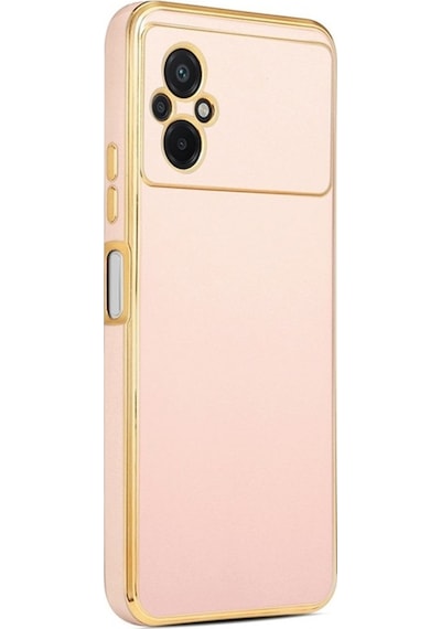 Xiaomi Poco M5 Kılıf Zore Bark Kapak Rose Gold