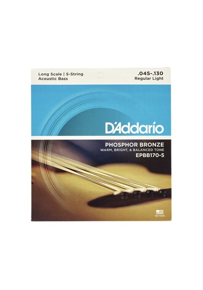 Daddarıo Epbb170-5 Akustik Bas Gitar Tel Seti, Long Scale, 45-130, Ph