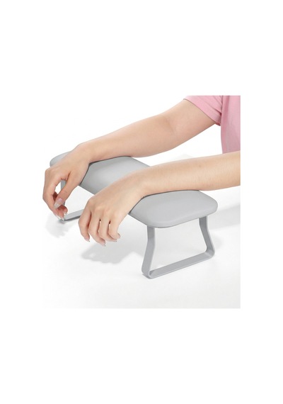 Düz Metal Ayaklı Ergonomik Manikür Sehpası Gri Manikür Kol Desteği H9g