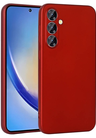 Kilifone - Galaxy A35 Uyumlu Kılıf Esnek Soft Premier Silikon Kapak - Kırmızı - T30973