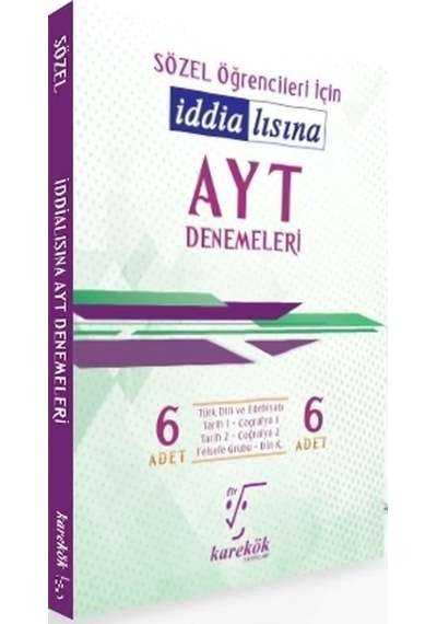 Ayt İddialısına Sözel 6 Lı Deneme Karekök Yayınları
