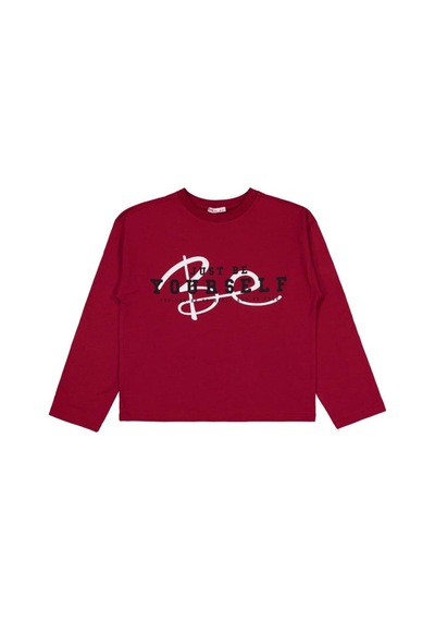 Civil Girls Be Yourself Baskılı 10-13 Yaş Sweatshirt Bordo