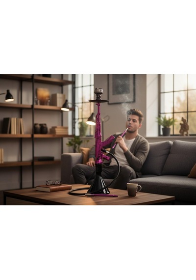 Alüminyum Gövdeli Ak-47 Kalaşnikof Tasarım 90 Cm Premium Nargile Seti Büyük Boy Contalı Sistem 28918380