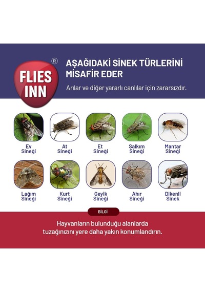 6 Adet Flıes' Inn Hg / Karasinek Tuzağı