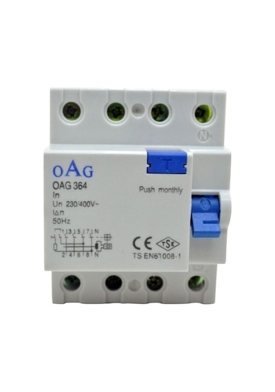 Oag 4X63A-300Ma Kaçak Akım Koruma Rölesi