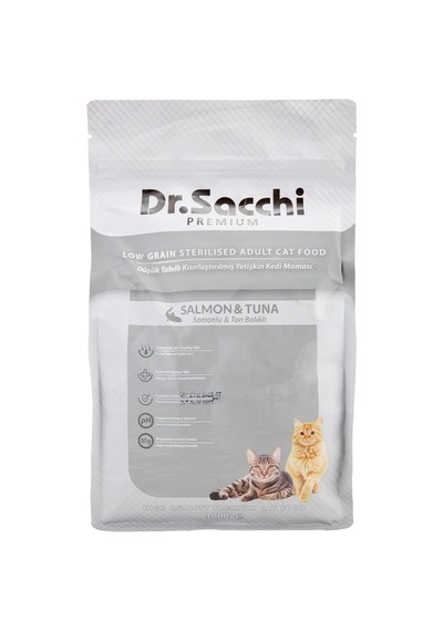 2 Adet Dr.sacchi Premium Düşük Tahıllı Kısırlaştırılmış Kedi Maması 1 Kg