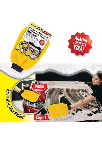 Bikomponent Mikrofiber Köpürtme Ve Parlatma Eldiveni