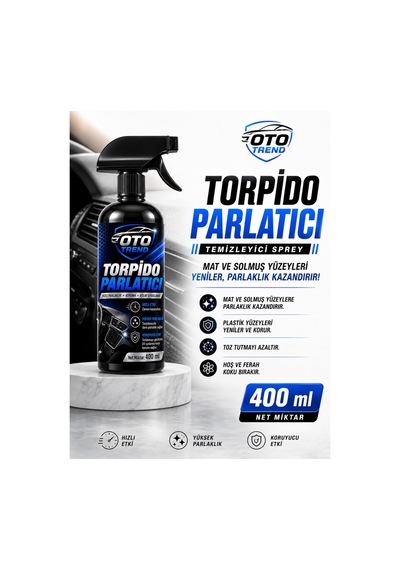 Oto Trend Torpido Parlatıcı Sprey 400 Ml Plastik Aksamlar İçin Parlak Ve Temiz Görünüm