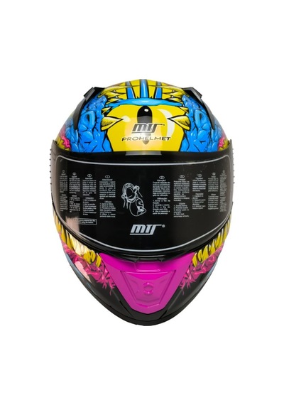 Motoal Ece 22.r06 Sertifikalı Double Vizör Full Face Kask Gongju Pembe Mavi Siyah