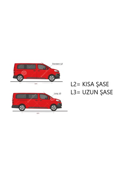 Scudo Combi Kısa Şase Tavan Çıtası Siyah 2022 2023 2024 2025 2026 2027