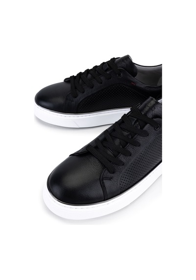 Tamer Tanca Erkek Hakiki Deri Siyah Sneakers & Spor Ayakkabı 1214 111 Erk Ayk Y26 Sıyah Dr