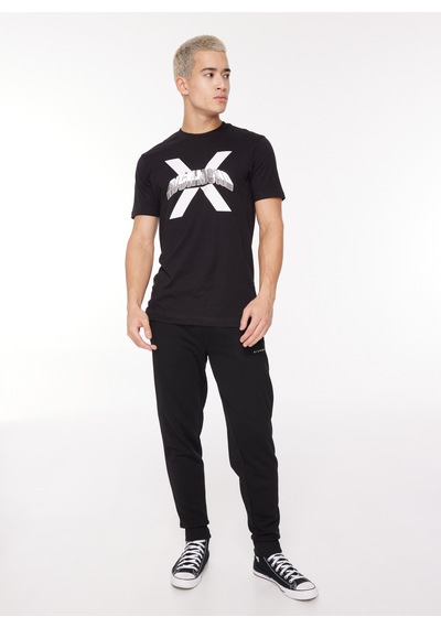 John Richmond Bisiklet Yaka Siyah Erkek T-shirt Uma23007ts