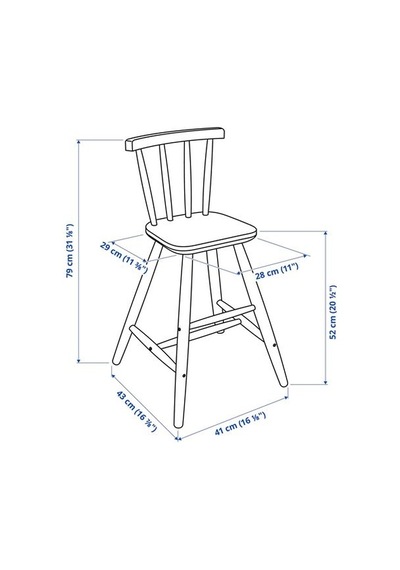 Ikea Agam Çocuk Sandalyesi, Beyaz