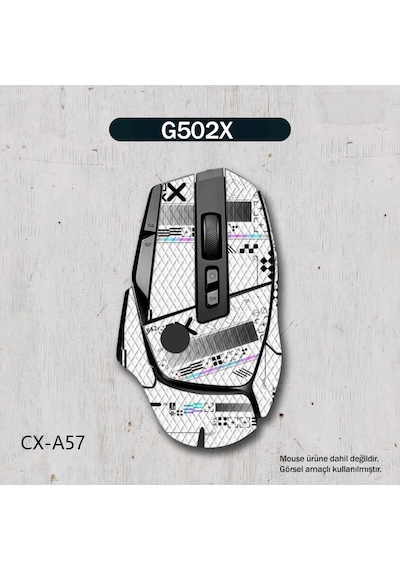 G502x Uyumlu Mouse Grip Tape Kaymaz Tutuş Bandı, Dekoratif Koruyucu Kaplama Sticker Cx-a57