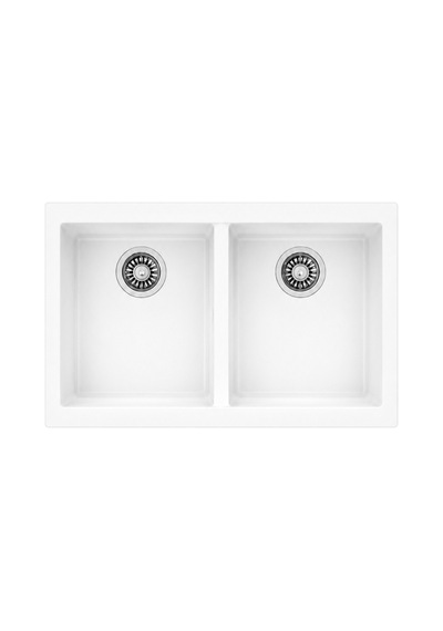 Square Çift Gözlü Tezgah Altı Granit 76x43,5 Evye Gri 115260025
