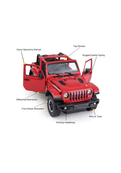 Qf 1:14 Uzaktan Kumandalı Araba Jeep Wrangler Rubicon Man Kapı