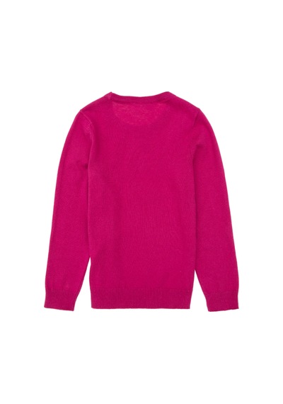 U.S. Polo Assn. Kız Çocuk Fuşya Bisiklet Yaka Basic Kazak 50288945-VR023