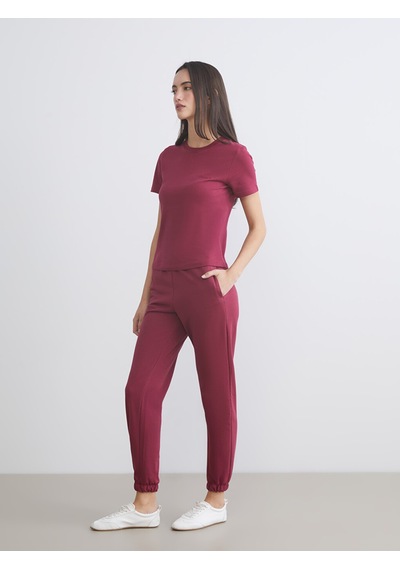 Lcw Vision Bordo Beli Lastikli Kadın Jogger Eşofman Altı