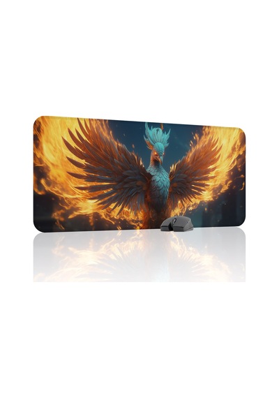 Anka Kuşu Kaymaz Dikişli Kauçuk Oyuncu Mousepad V1 - 90x40 Xxl Gaming Mouse Pad Fare Altlığı