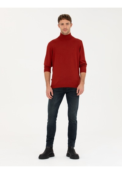 Pierre Cardin Erkek Kiremit Triko Kazak 50270052-vr031 Kiremit