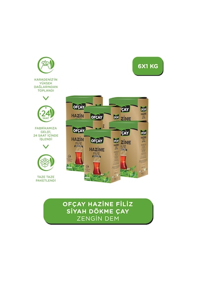 Ofçay Hazine Filiz Siyah Dökme Çay 6 x 1 KG