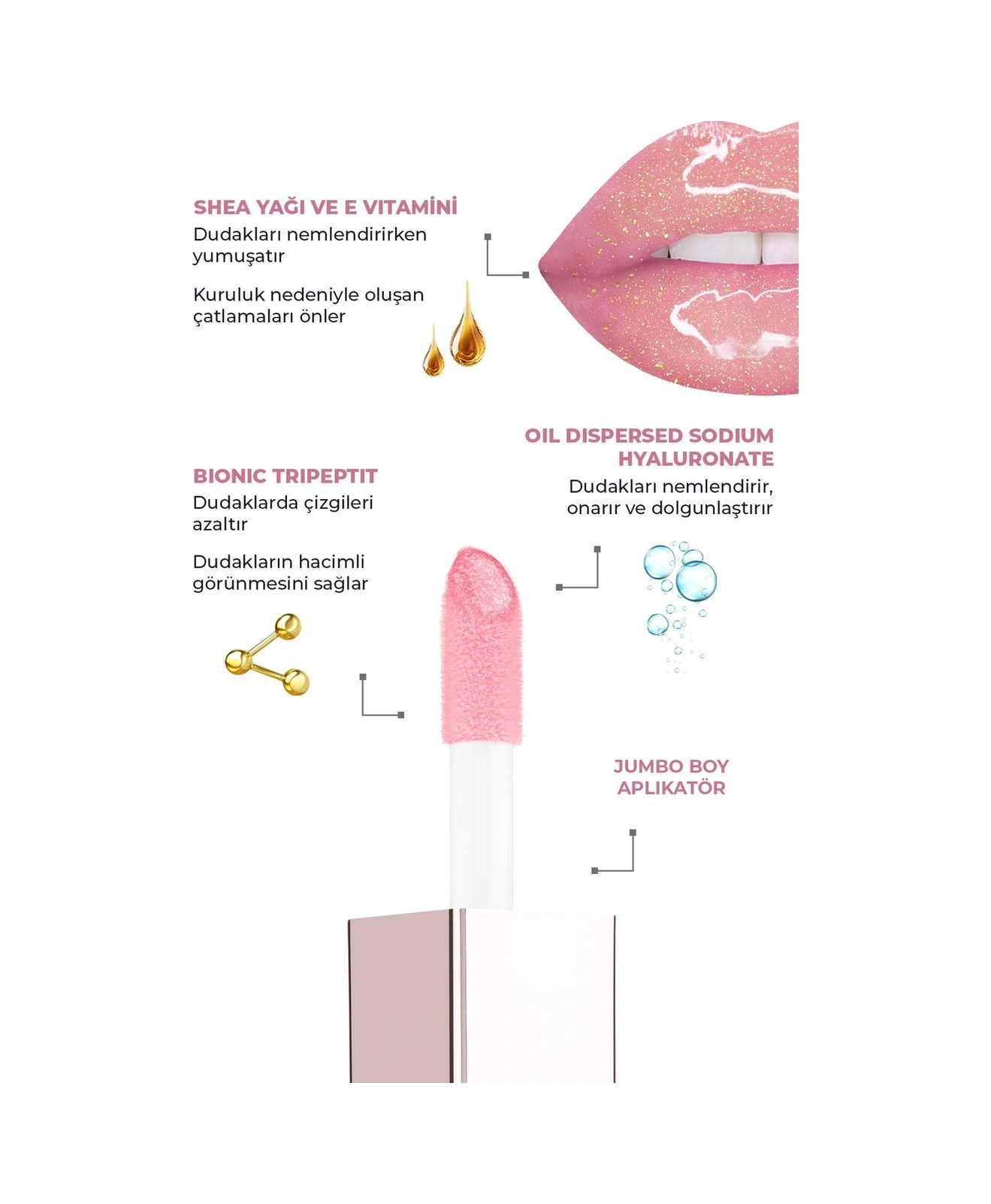 Alix Avien Maxivolumizer Lipgloss 204 Pearly Queen Kalıcı Ve Nemlendirici Ruj Dolgunlaştırıcı Etki