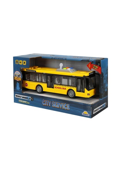Sunman 1:16 Maxx Wheels Sesli ve Işıklı Şehir Otobüsleri Sarı