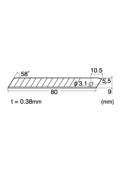 Nt Cutter Ba-50p 9mm Maket Bıçağı Yedeği