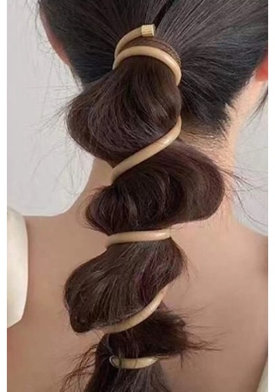 Caş Dekorasyon Kahve Renk 2 Li Yaylı Spiral Toka Kahverengi
