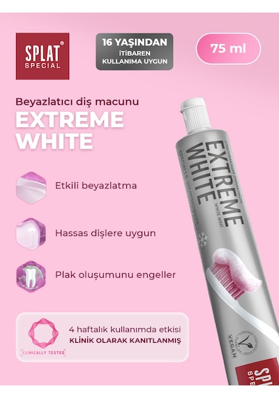 Splat Special Extreme White Beyazlatıcı Diş Macunu 75 Ml Beyazlık