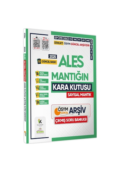 2025 Ales Kara Kutu Ösym Sayısal Çıkmış Soru Bankası 4lü Altın Set Konu Özetli Video/pdf Çözümlü
