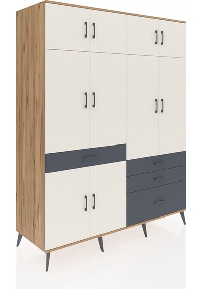 Kronos Gardrop 5 Raflı 4 Çekmeceli 2 Askılı 176x59x221 Çam-aytaşı/antrasit Aytaşı/antrasit Kronos Gardrop 5 Raflı 4 Çekmeceli 2 Askılı 176x59x221 Çam-aytaşı/antrasit Aytaşı/antrasit