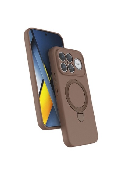 Xiaomi Poco F8 Ultra Kılıf M-safe Şarj Özellikli Standlı Zore Samara Kapak Xiaomi Poco F8 Ultra Zore - Desert Gold
