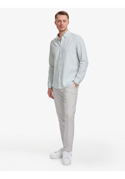 Pierre Cardin Erkek Su Yeşili Gömlek Desenli 50320941-vr048 Yeşil