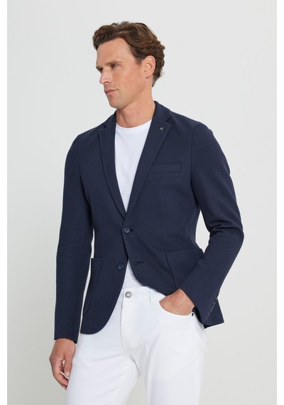 Altınyıldız Classıcs Erkek Lacı Yünlü Slim Fit Dar Kesim Mono Yaka Torba Cepli Blazer Ceket