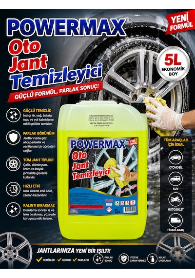 Powermax Jant Temizleyici 5 L Araç Jant Bakım Ve Temizlik Ürünü 1