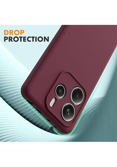 Xiaomi Redmi Note 14 Kılıf Korumalı Silikon + Ekran Koruyucu Cam