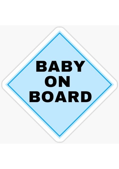 Uyarı Arabada Bebek Var Sticker oto Etiket 18cm MD3