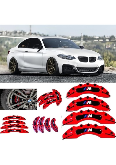 Bmw F22 M Logolu Kırmızı 17-18-19-20 Janta Uyumlu 4.lü Kaliper Kapagı