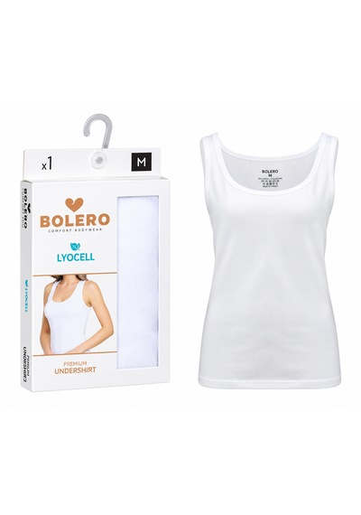 Bolero Kadın Premium Lyocell Kalın Askılı Atlet beyaz