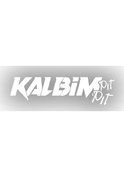 Kalbim Pıt Pıt Araba Sticker 17x17 Cm Beyaz