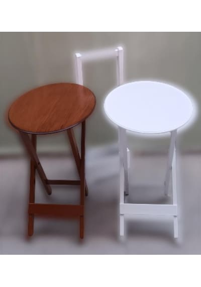 Çanta Zigon Sehpa Oval Model İkili Takım Ahşap Mdf Ceviz Ve Beyaz Renk Uyumu El Yapımı
