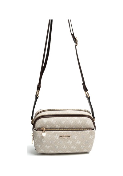 Silver Polo Sp1162 Kadın Çapraz Çanta Monogram Taş-kahve