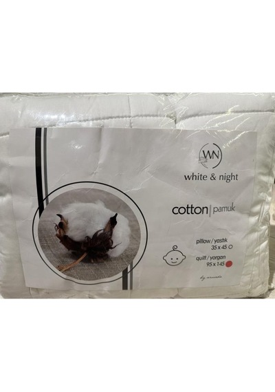 White & Night %100 Pamuk 95x145 Bebek Yorganı